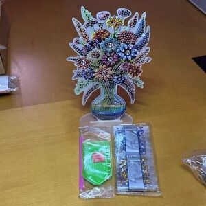 Colorful diamond painting 3D Flower Vase Decor kit